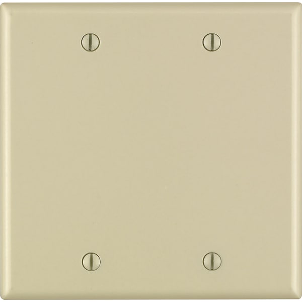 Leviton Leviton Ivory 2 gang Thermoset Plastic Blank Wall Plate 1 pk 86025-000 - main